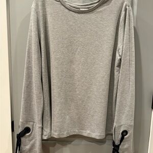 A New Day Shirt with Tie Sleeves Gray Size XXL